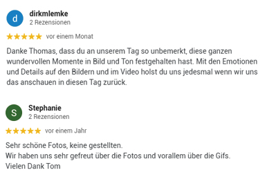 google rezension hochzeitsfotograf tom dirk&stephi