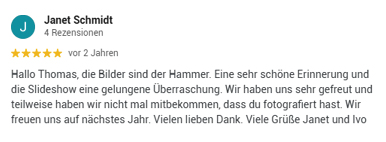 google rezension hochzeitsfotograf tom janet